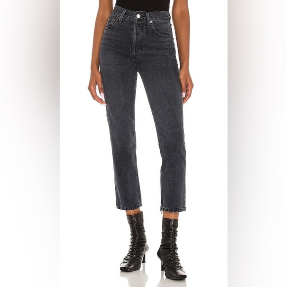 AGOLDE Riley High Rise Straight Crop Jeans Sz 26 - Picture 1 of 10